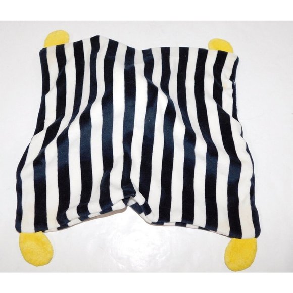 Ikea Klappa Zebra Security Blanket Baby Lovey Plush Black White Yellow striped - Picture 4 of 4